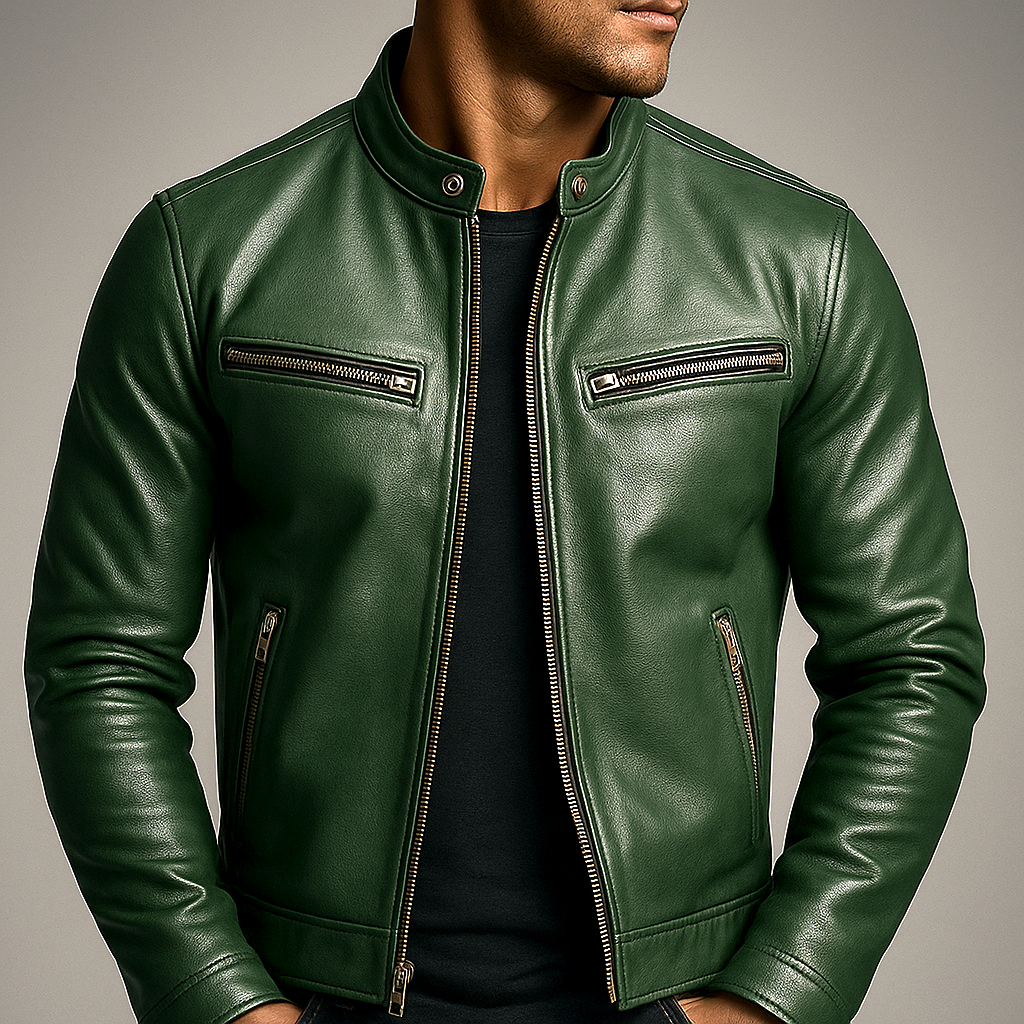 Guido | Chaqueta de Símil Cuero Vintage