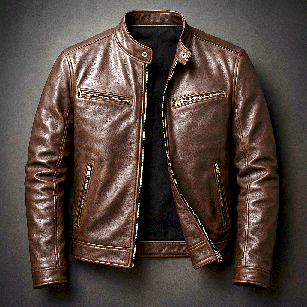 Guido | Chaqueta de Símil Cuero Vintage
