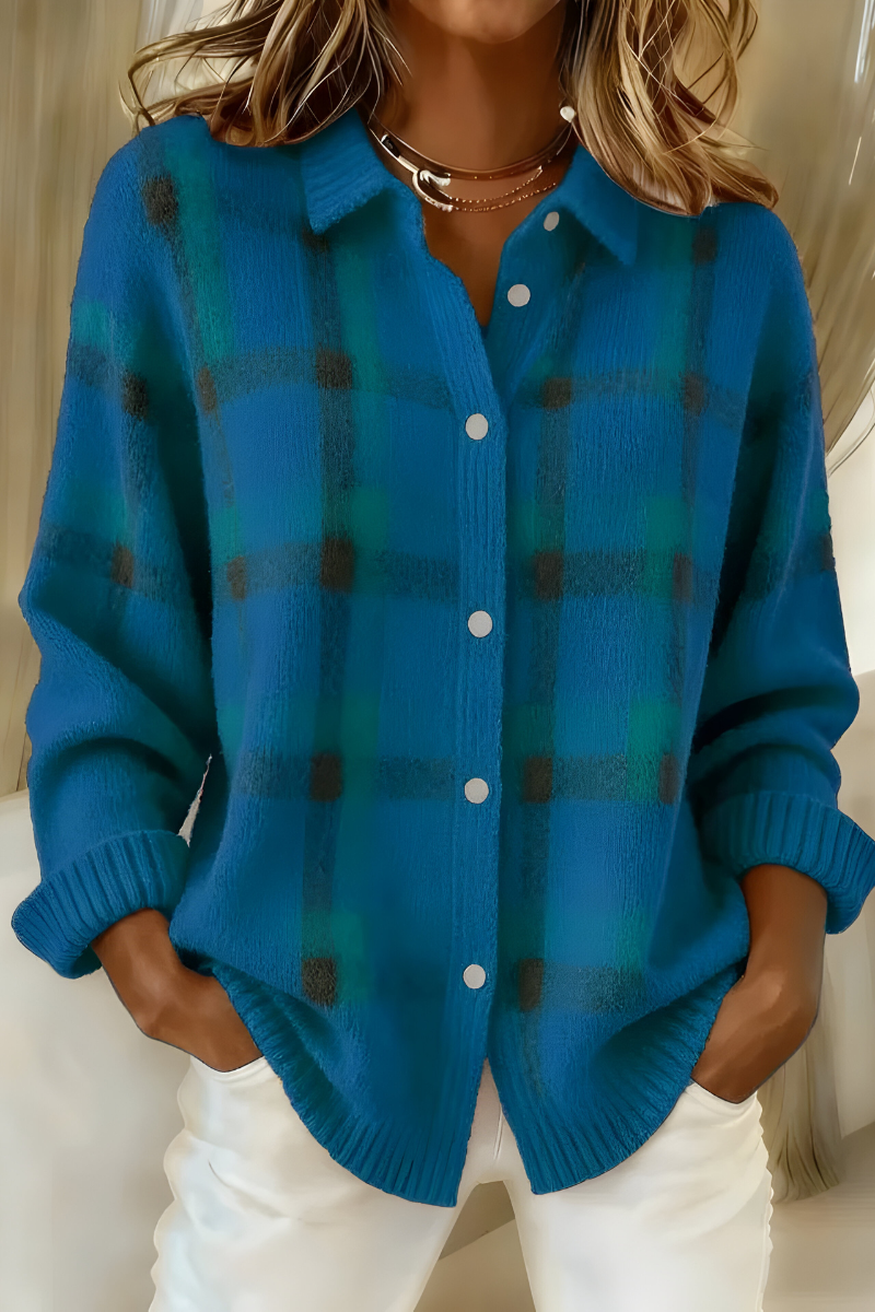 Candela | Suéter de Punto de Cuadros