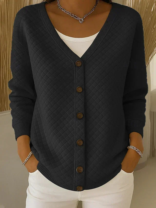 Leonor | Suéter de Punto Acolchado con Botones