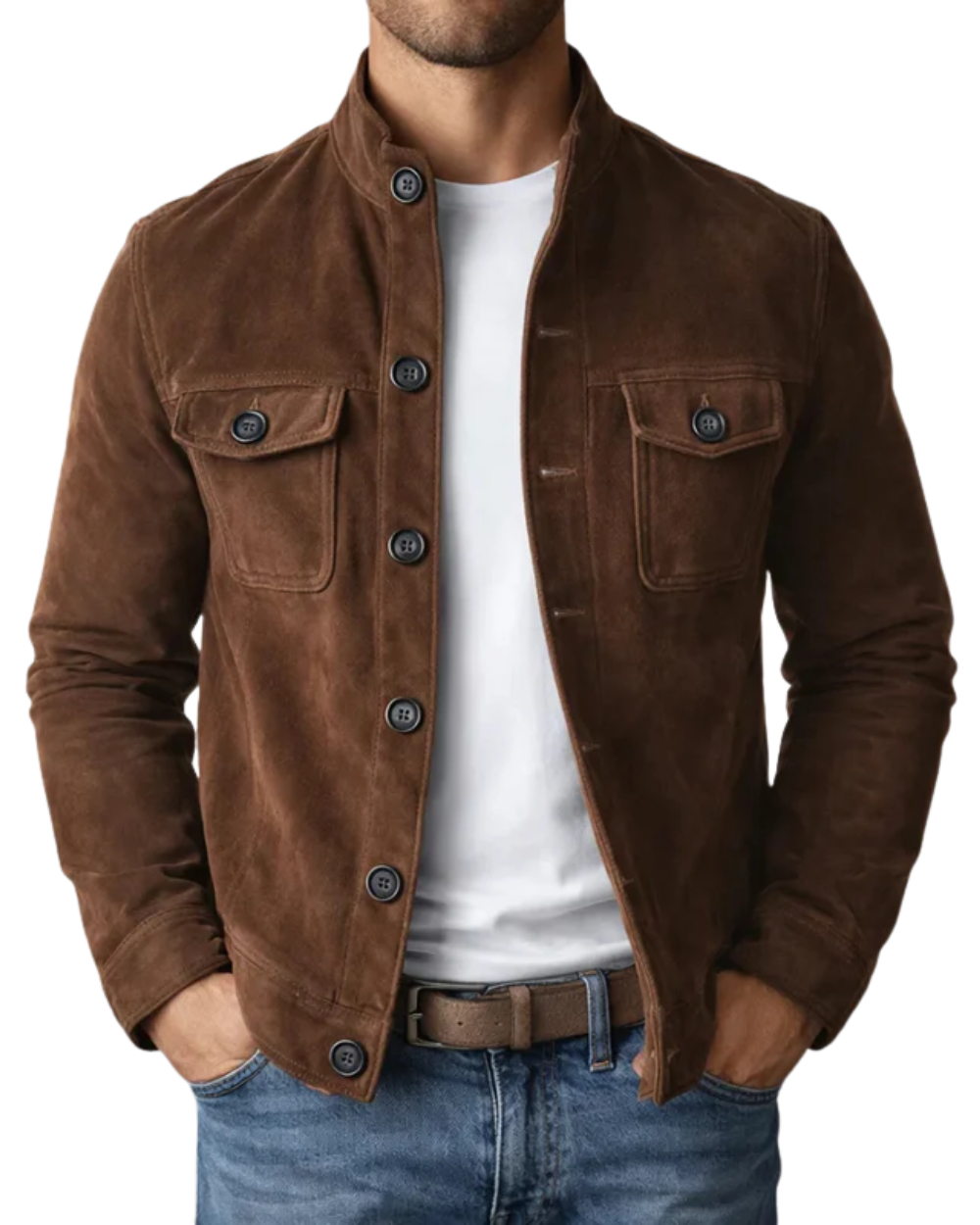 Tommaso | Bomber de Gamuza Premium