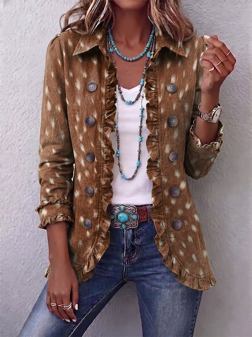 Pasqualina | Chaleco Animal Print con Volantes