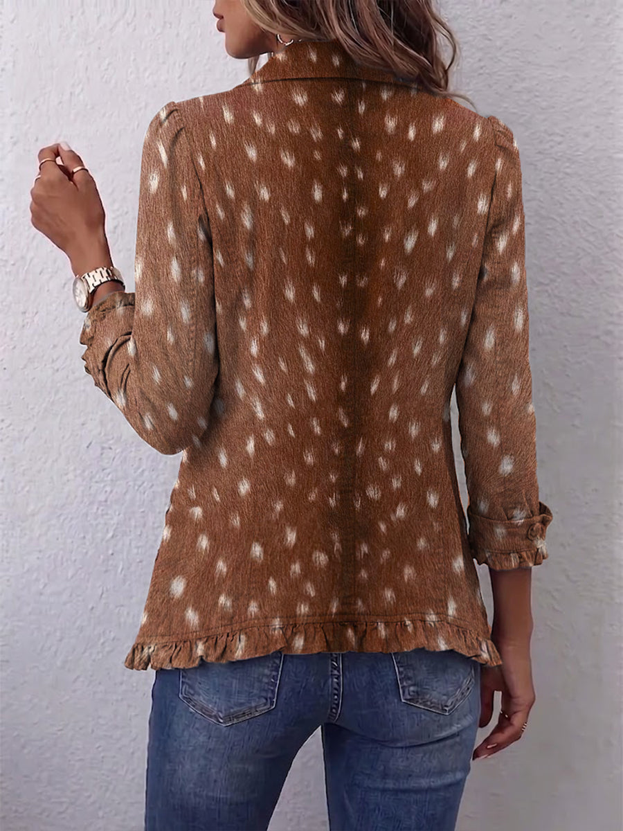 Pasqualina | Chaleco Animal Print con Volantes